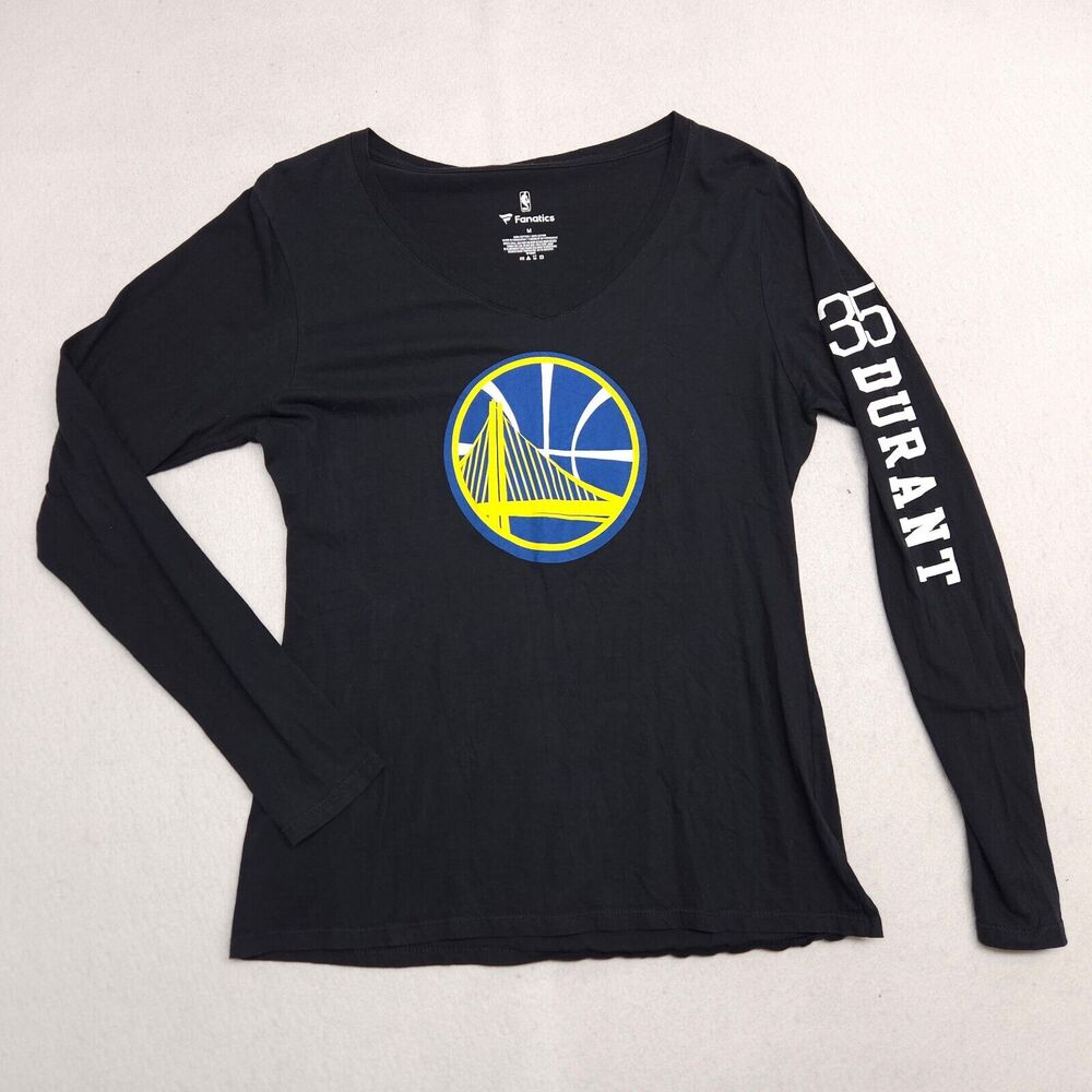 Golden State Warriors Fanatics Basketball Long Sleeve Shirt Womens Size M Black - Picture 2 of 9